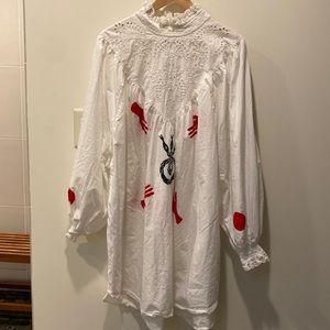 Brass Arrow hand painted dress - XL